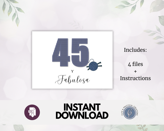 45 y Fabulosa Birthday Card in Spanish