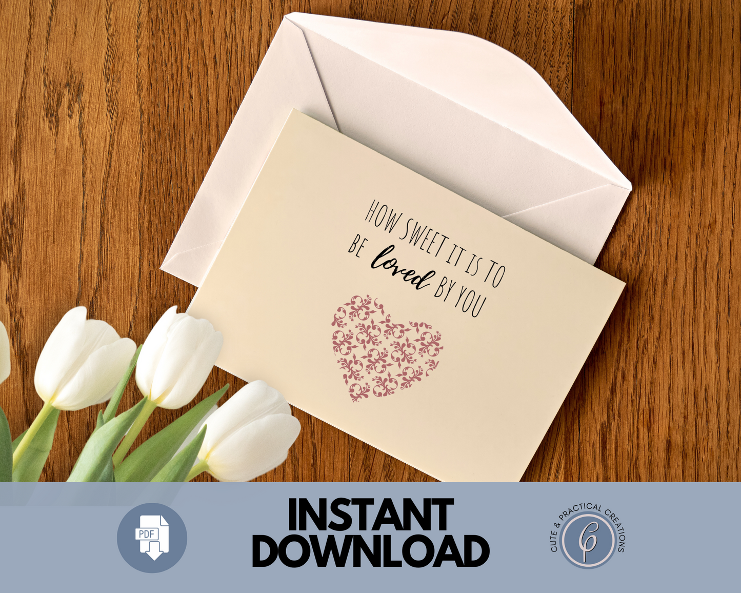Tarjeta Romántica Qué dulce es ser amado por ti