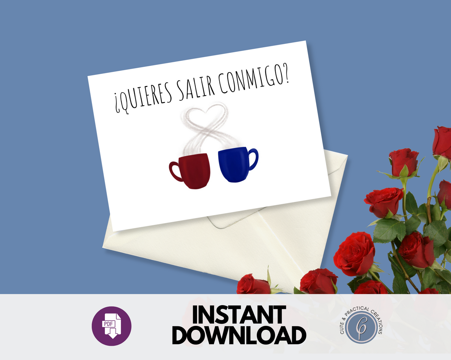 Imprimible "¿Quieres Salir Conmigo?" Tarjeta de felicitación en español