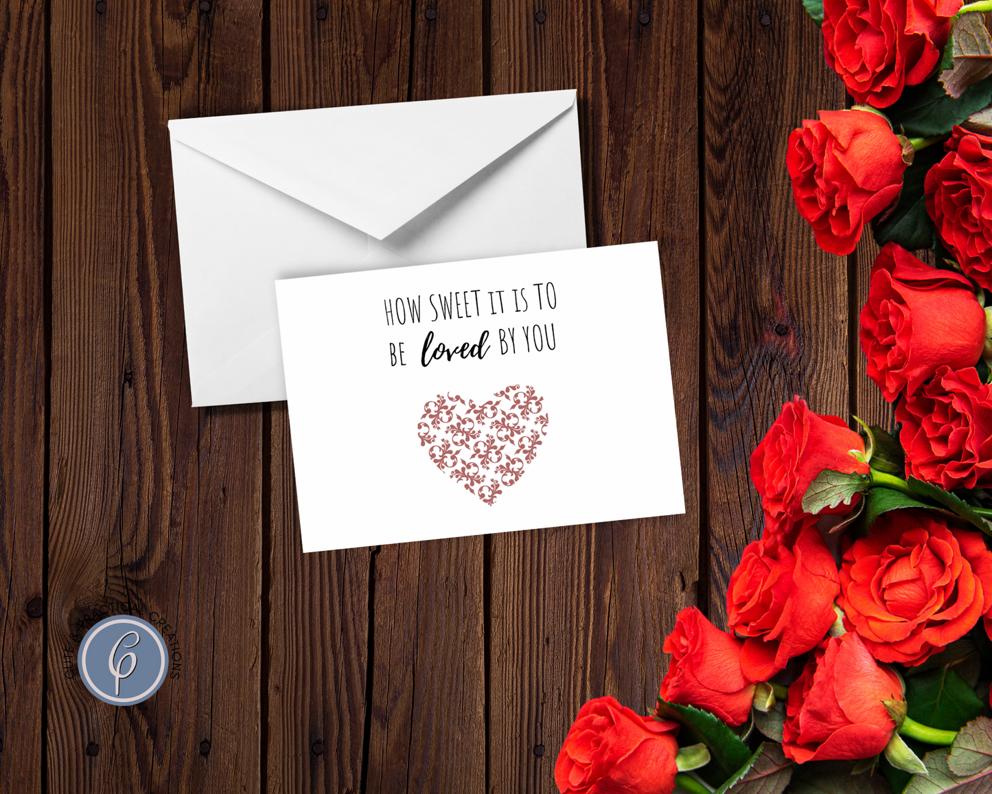 Tarjeta Romántica Qué dulce es ser amado por ti