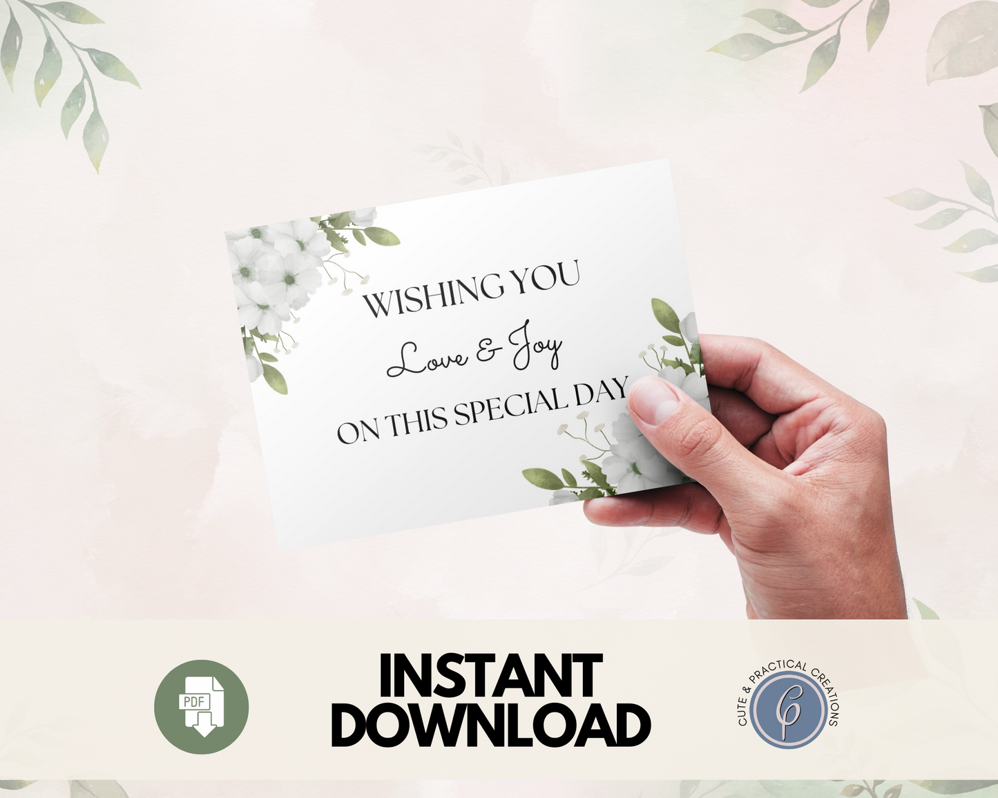 Belleza del jardín; Tarjeta con Diseño Floral