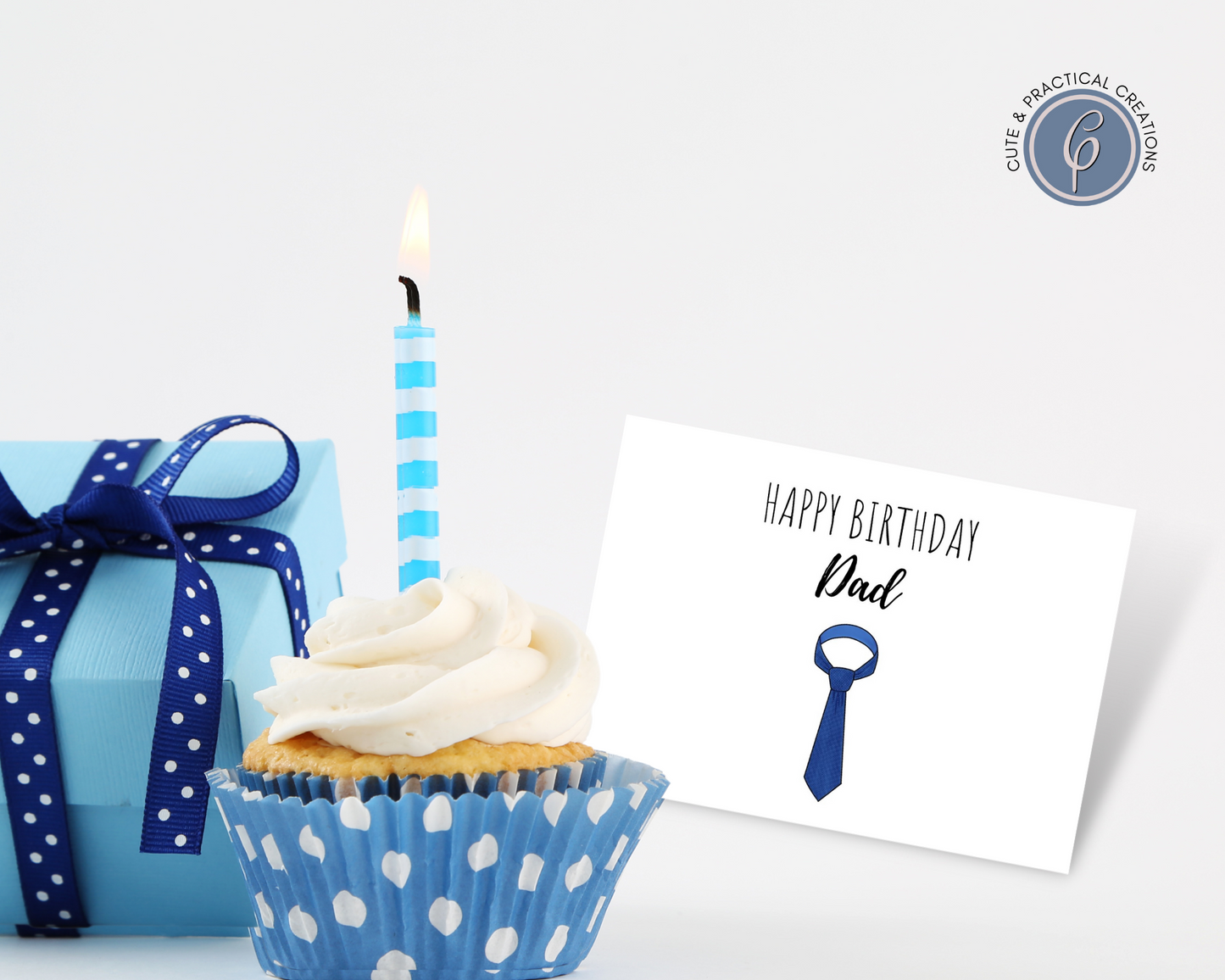 Tarjeta de imagen de feliz cumpleaños papá con corbata