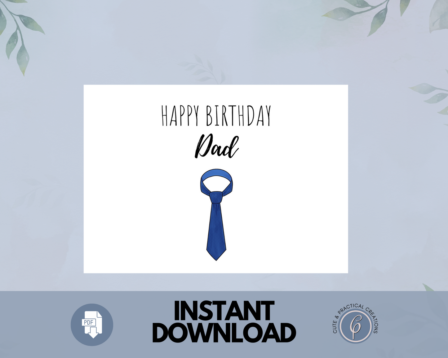 Tarjeta de imagen de feliz cumpleaños papá con corbata