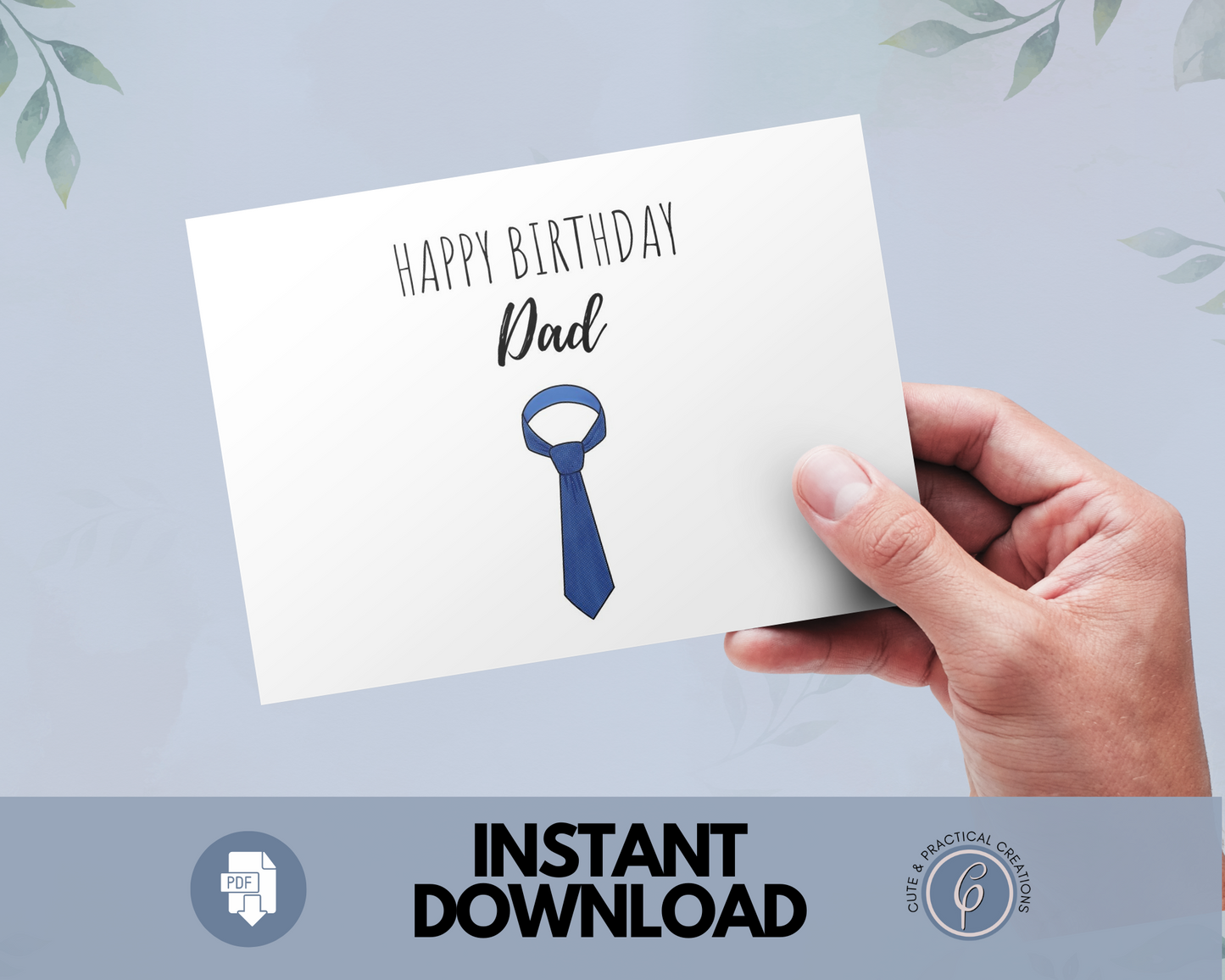 Tarjeta de imagen de feliz cumpleaños papá con corbata