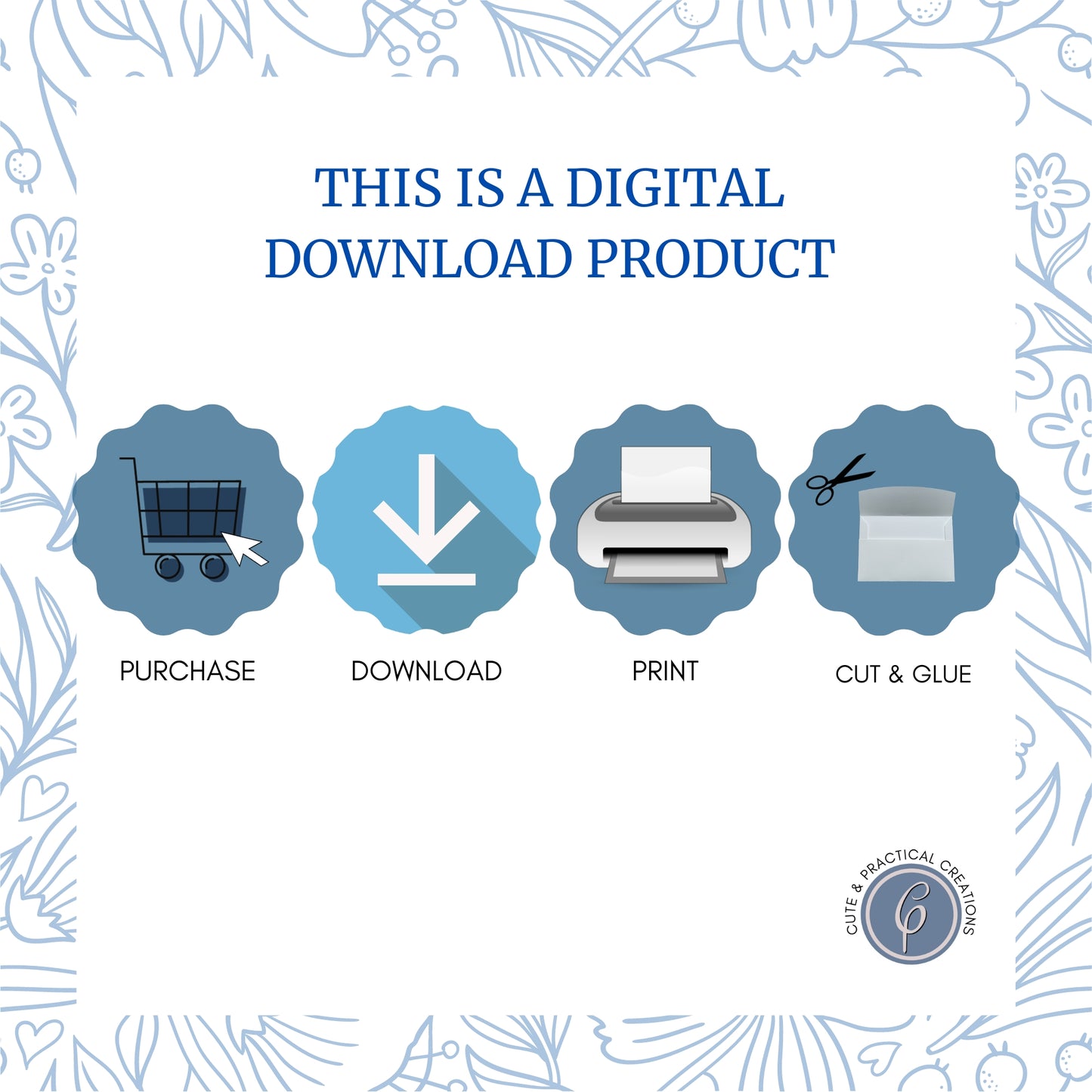 Plantilla de sobre con diseño forestal incluido -Diseño de invierno