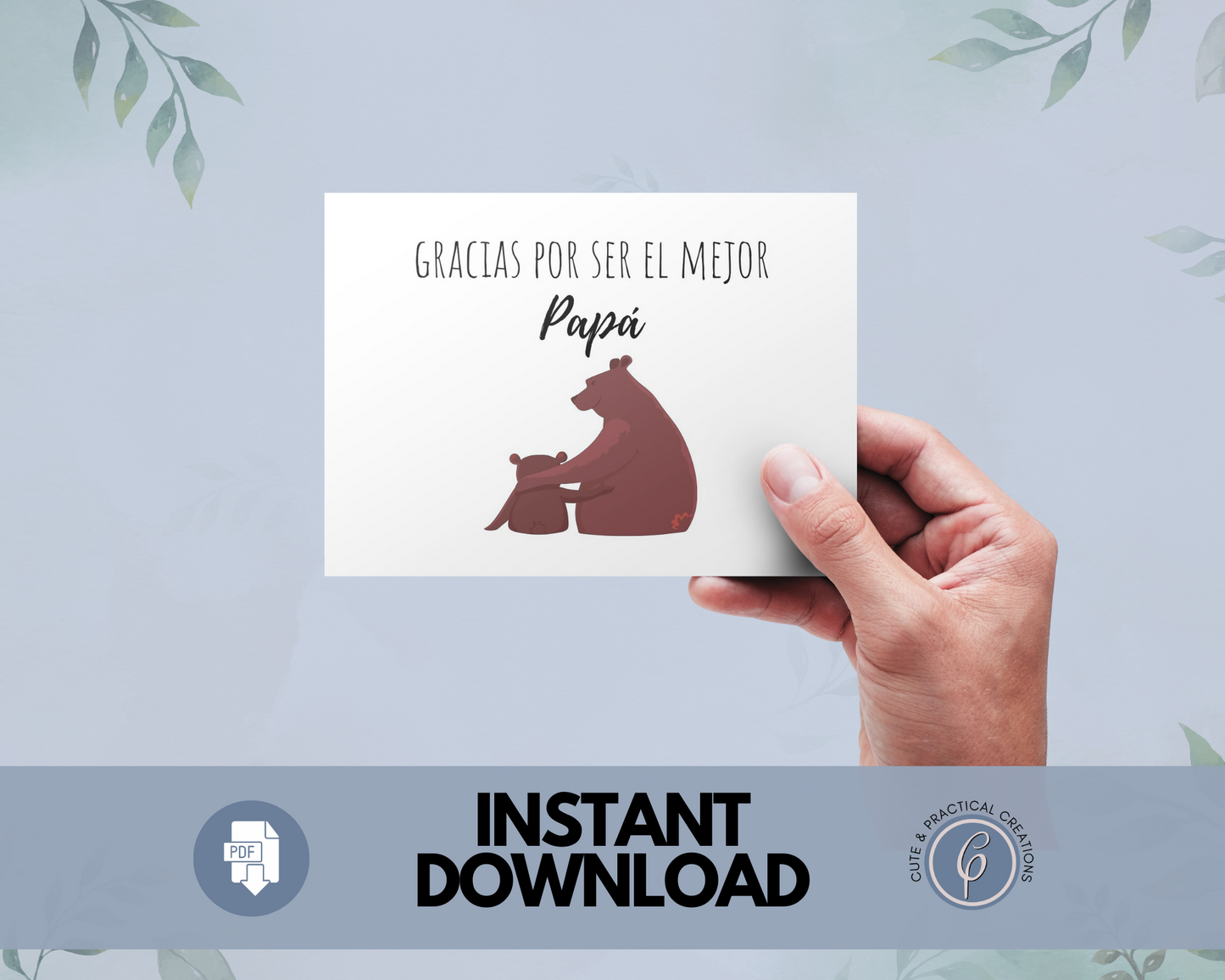 Tarjeta de Gracias por Ser el Mejor Papá en Español