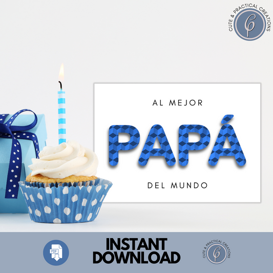 Al Mejor Papá del Mundo Greeting Card in Spanish