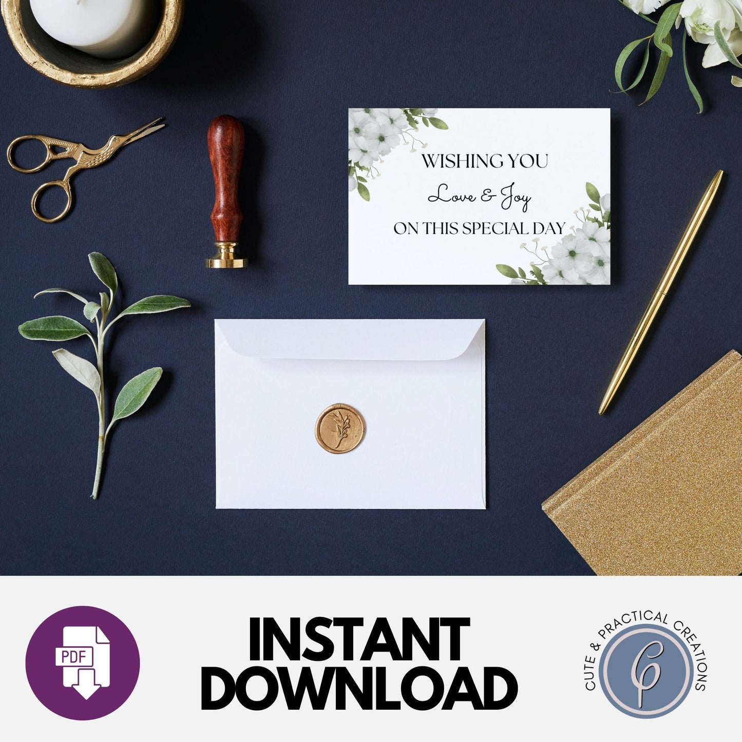 Belleza del jardín; Tarjeta con Diseño Floral