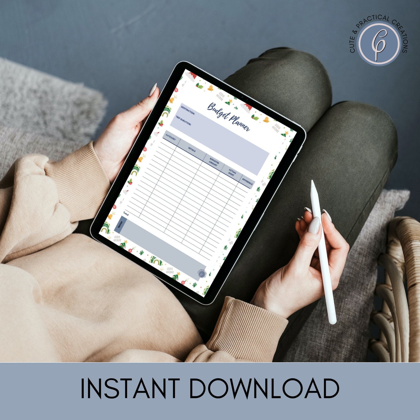 Planificador de vacaciones de invierno en tamaño carta estadounidense y A4 |Descarga digital y PDF imprimible|