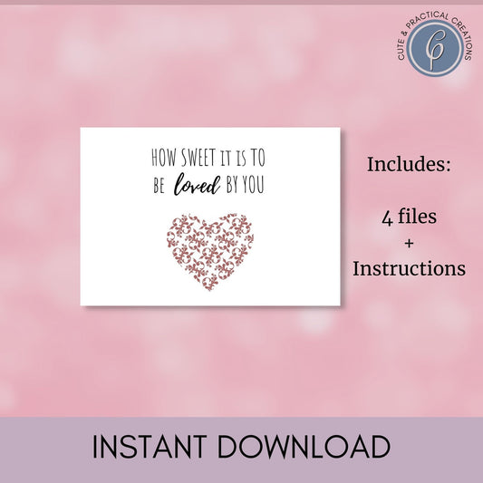 How Sweet it is to be Loved by You Romantic Card