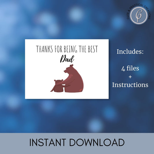 Thanks for Being the Best Dad Card