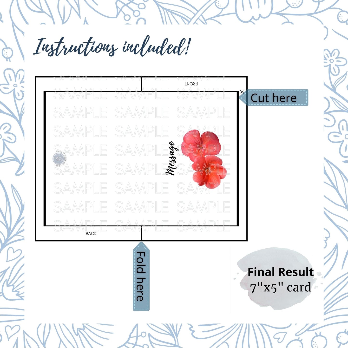 Personalized Printable Greeting Card - Your Message